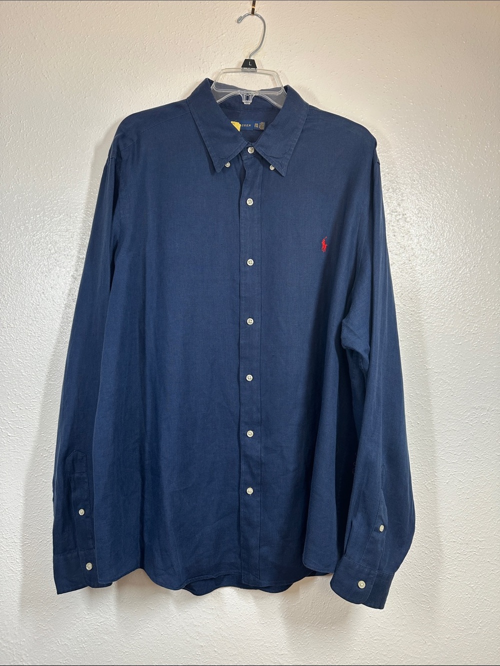 Ralph Lauren 100% Linen Long Sleeve Button Down Shirt
